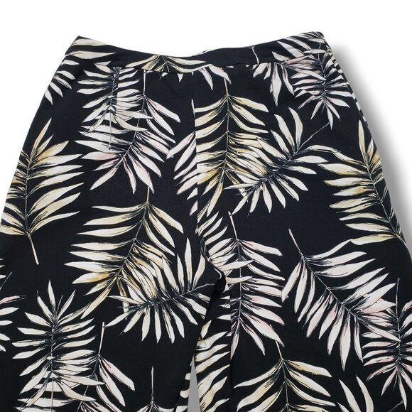 J Jill Wearever Collection Full Leg Cropped Pants Womens Large Palm Print - Picture 5 of 10